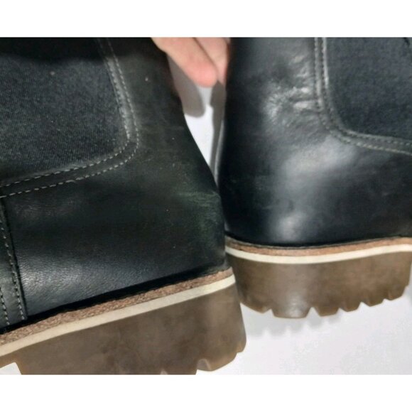 Chaco Fields Chelsea Waterproof Boots Size 10 Black Pull On Ankle - Picture 6 of 13